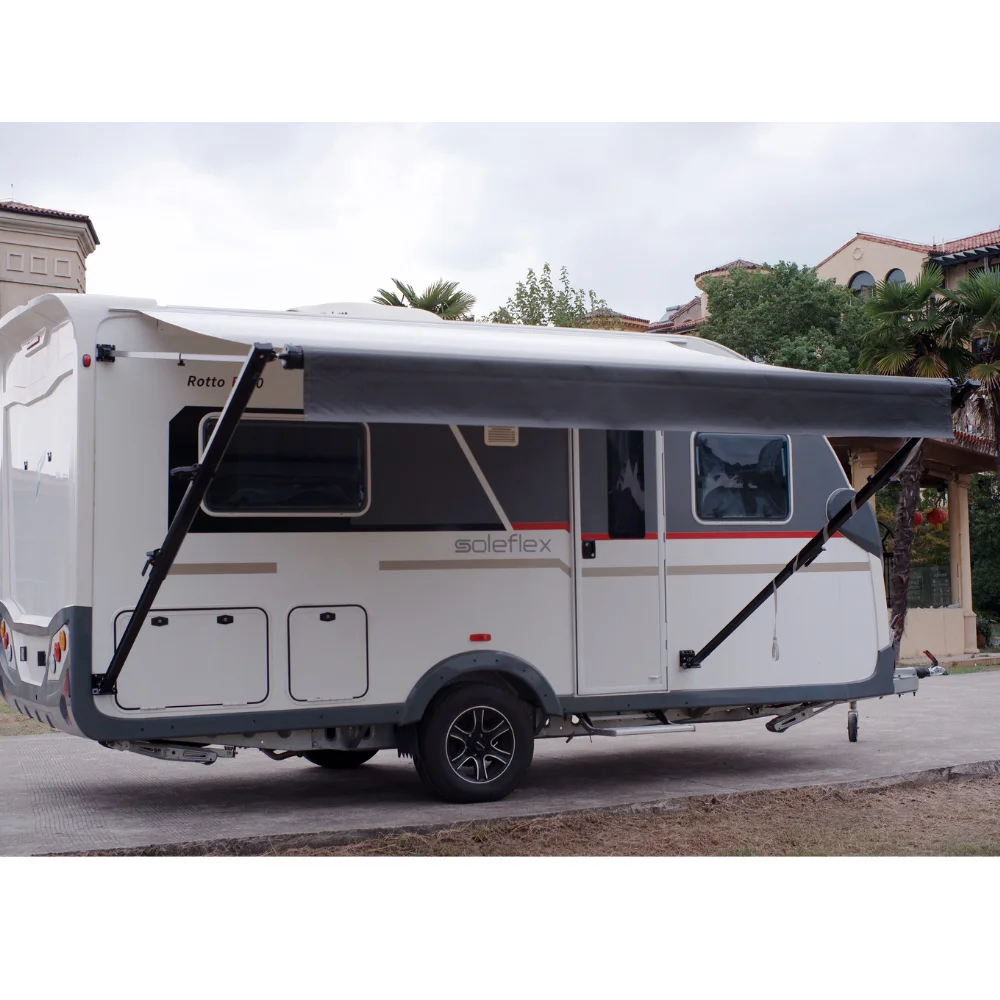 STLF B1 Tenda parasole arrotolabile manuale stile americano australiano per rimorchio da viaggio per roulotte all'aperto e camper camper