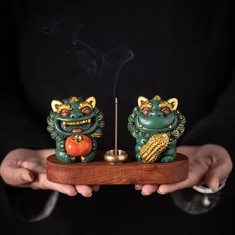 New Chinese Style Lucky Fengshiye Incense Burner Household Tea Space Desktop Decoration Incense Burner Incense Holder Incense Ce