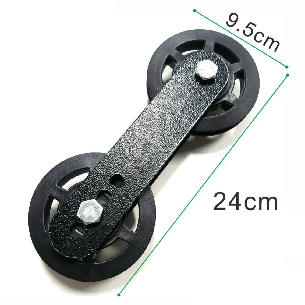 Lightweight Double Row Gym Cable Pulley 4-Position Adjustable 24cm/9.5cm Gym Cable Pulley Lat Pull Down Replacement