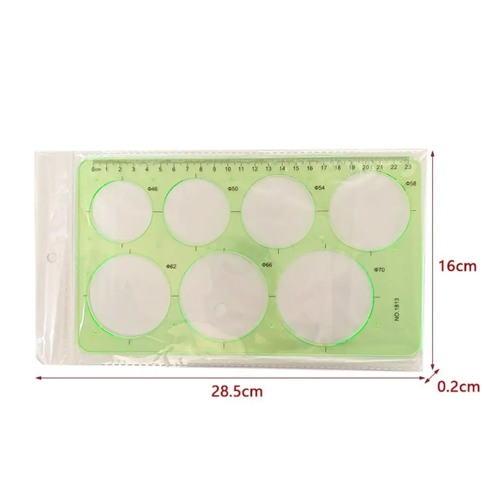 Modello geometrico Righello Disegno tecnico Cerchio di plastica Stencil Triangolo Righello di misurazione Righello ovale Forniture scolastiche per ufficio