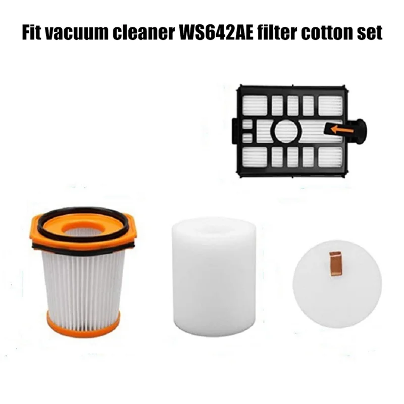 4 PackตัวกรองสําหรับSHARK WS642AEที่มีประสิทธิภาพไร้สายเครื่องดูดฝุ่นกรองSweeping Robotอุปกรณ์เสริม