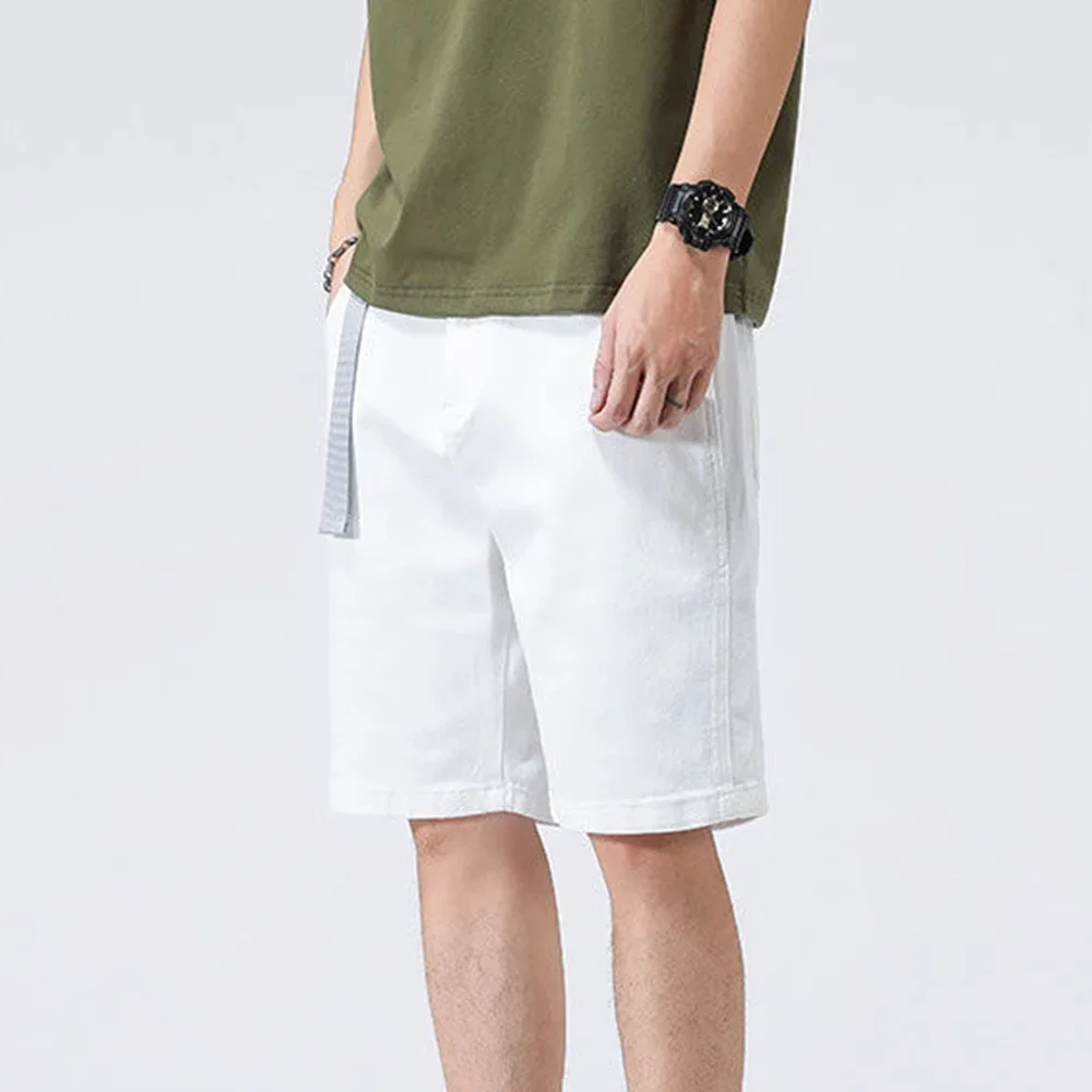 Denim Shorts Men's Thin White Invisible Open Crotch Outdoor Sex Summer Casual Short Pants Fashionable Classic Jeans Erotic