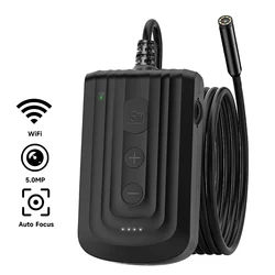 HD1920P Autofocus Lens WIFI Endoscope Camera 5.0MP 8MM 6LEDs Waterproof Wireless Pipe Inspection Borescope Camera Car Checking