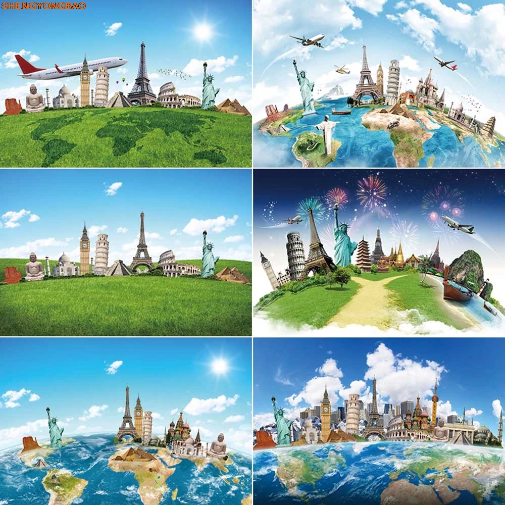 

Photography Backgrounds Famous Architecture Child Holiday Travel Event Photozone Backdrops Photo Studio Photobooth Props