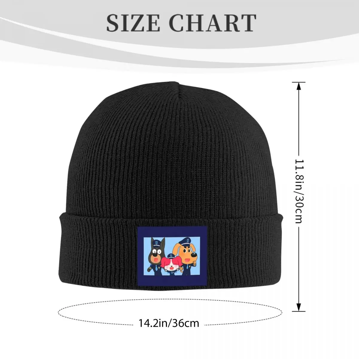 Sheriff Labrador Warm Knitted Cap Fashion Bonnet Hat Autumn Winter Outdoor Beanies Hats for Men Women Adult