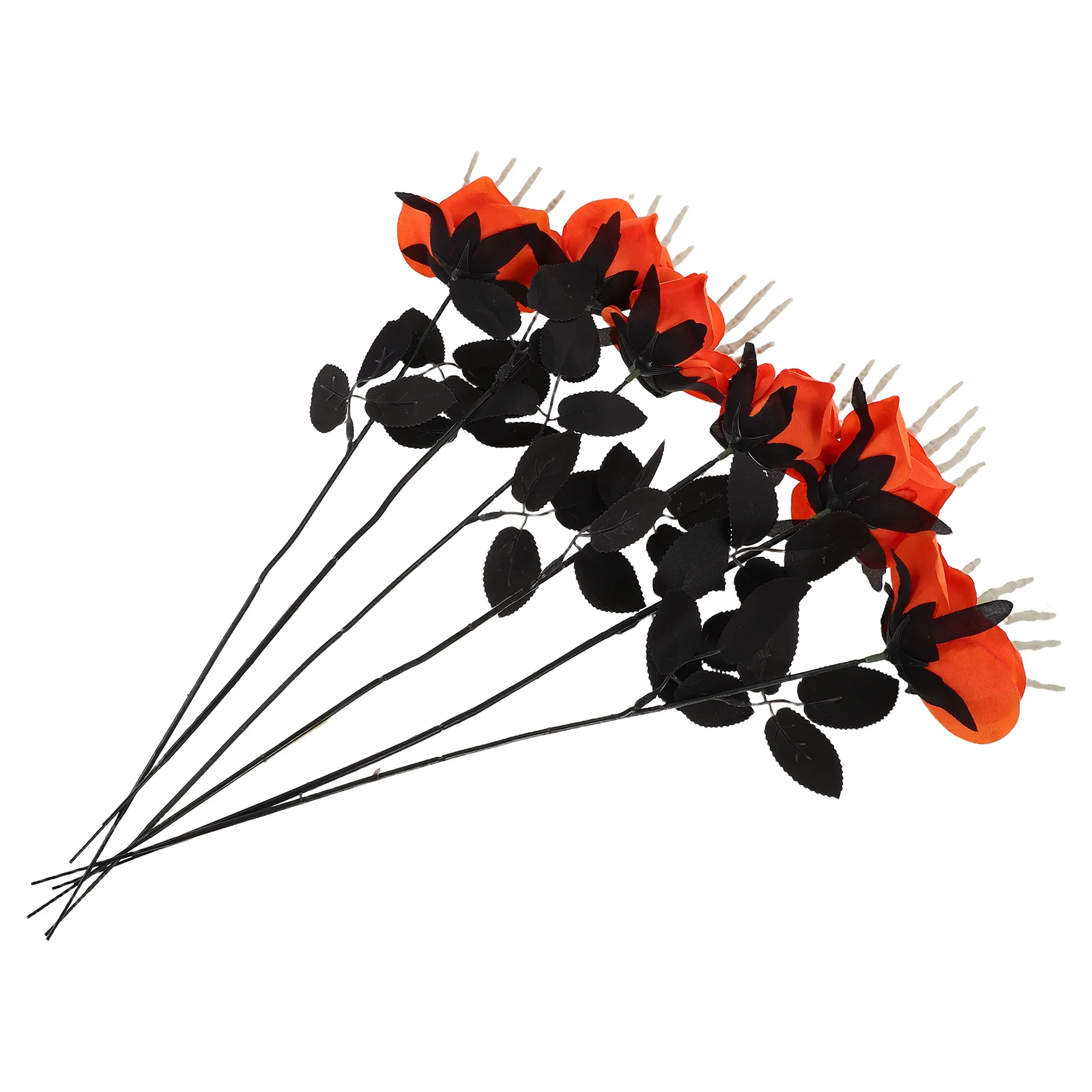 

6Pcs Hand Rose Halloween Floral Bouquet Spooky Goth Decorations Scary Table Centerpiece Party Favors Goth Home Decor