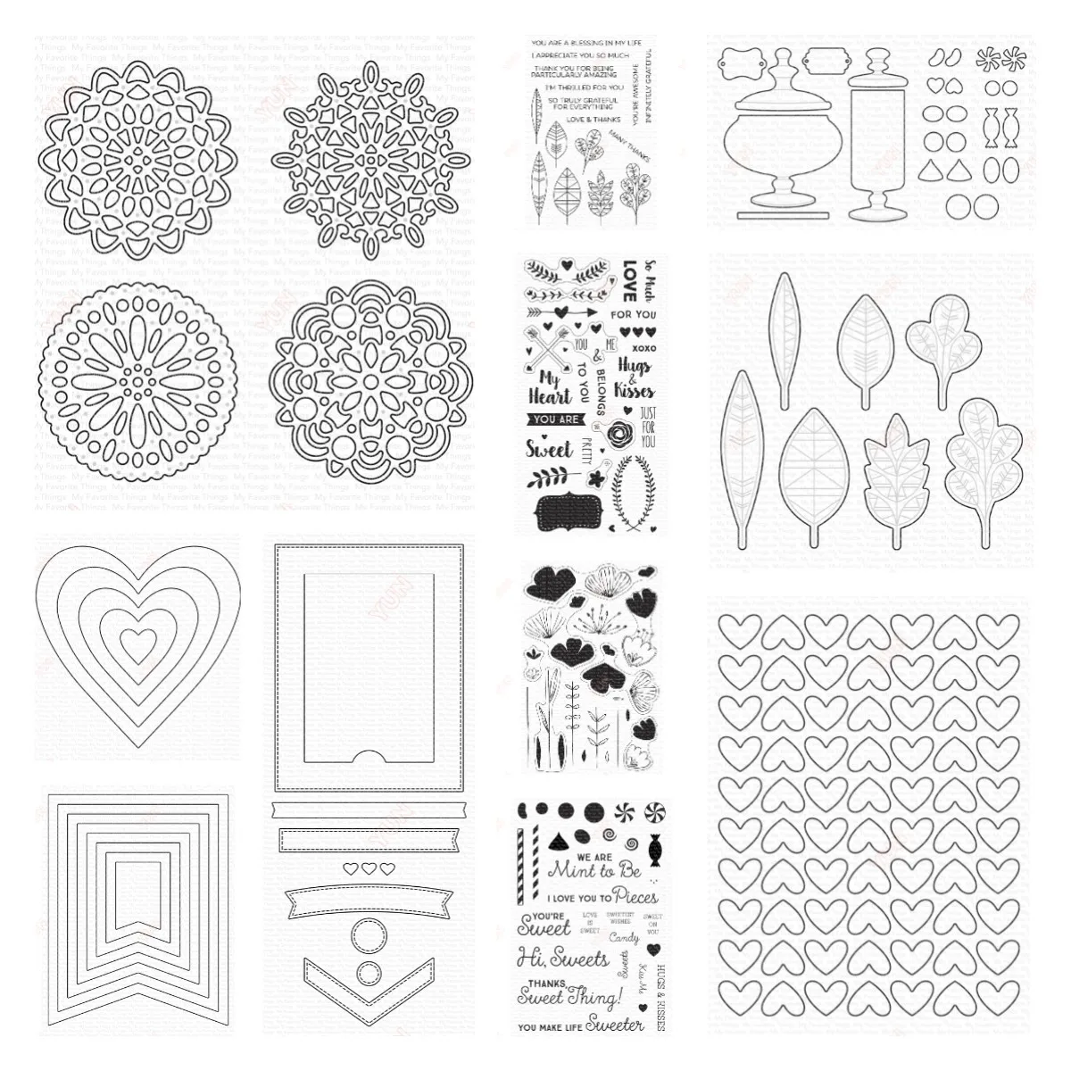 

Mini Delicate Doilies Blooms Jumbo Fishtail Banner Stamps and Dies New Arrival Scrapbook Diary Decoration Stencil DIY Greeting