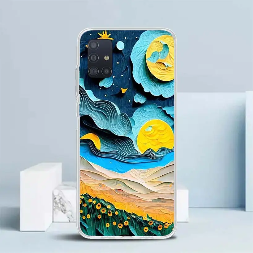 Natural Trees in Mountain Ranges Soft Cover for Samsung Galaxy A51 A50S A71 A70 Phone Case A41 A31 A21S A11 A40 A30S A20E A10S A