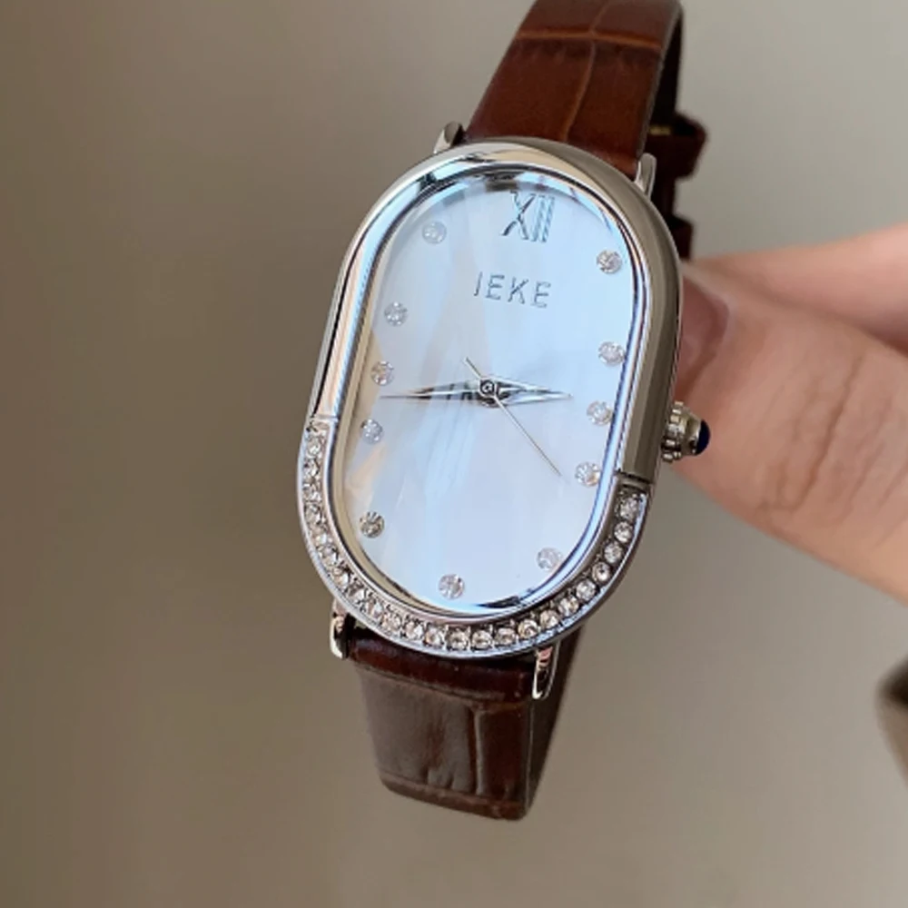 Fashion temperament minimalist luxury retro irregular dial 100 strap with quartz women's watch