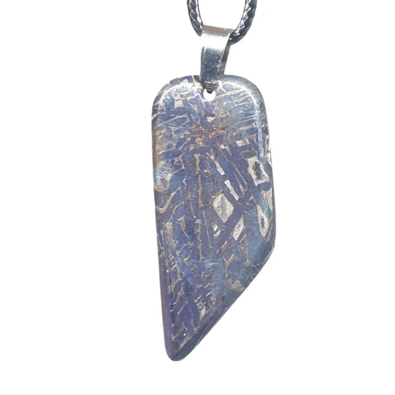 20.3g Muonionalusta meteorite pendant Natural iron meteorite pendant Meteorite slice Collection -LK242
