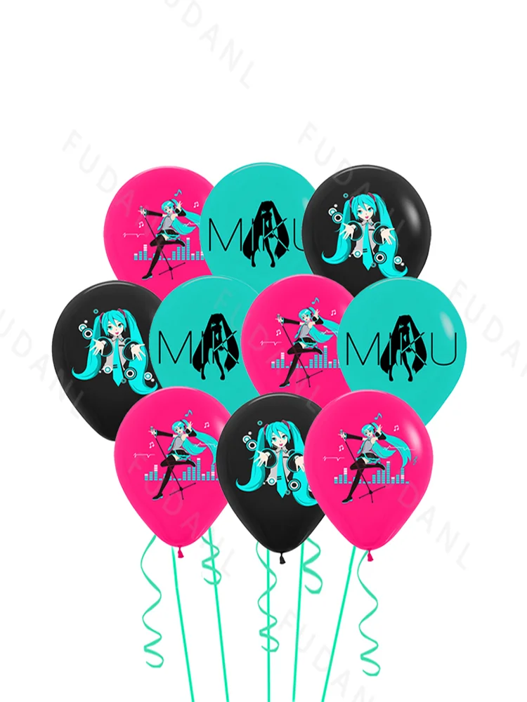 Japan Hatsune Miku Secondary Goddess Colorful Party Digital Comic Con Anime Birthday Wedding Shower Gift Balloon Gift for Friend