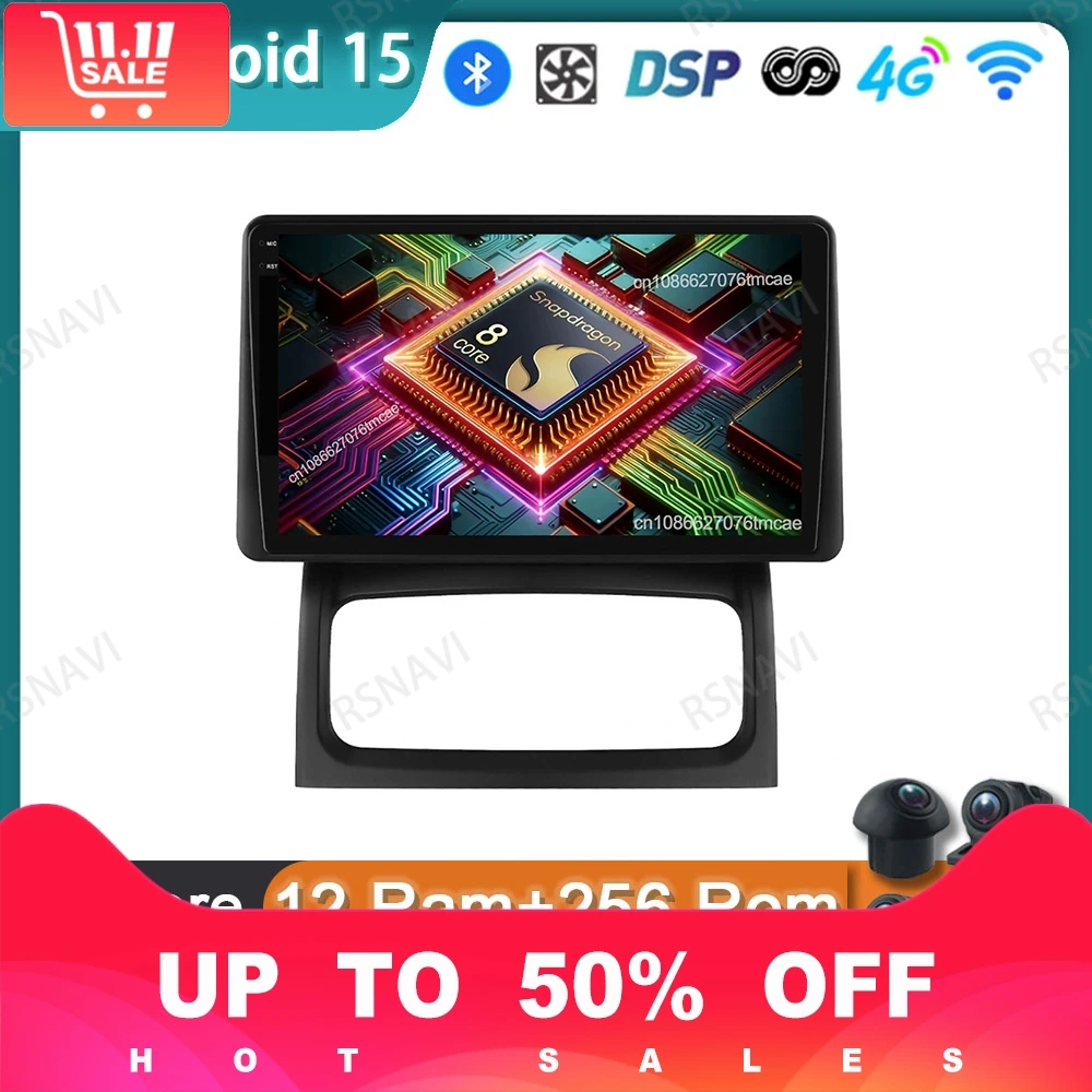 자동차 라디오 안드로이드 15 Renault Clio 2 BB CB 2001 - 2012 스테레오 무선 Carplay 자동 4G LTE DVD BT 5G WIFI QLED 네비게이션 DSP