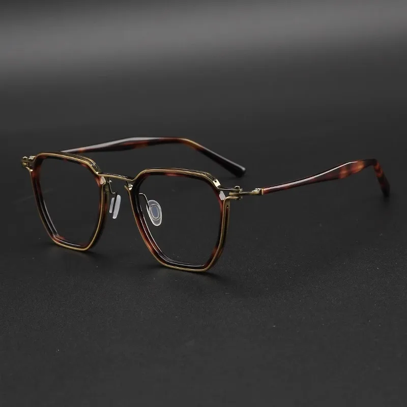 

Titanium+Acetate Men Retro Optical Eyeglasses Prescription Glasses Frame Personality New Women Japan Style Hand Made Eyewear