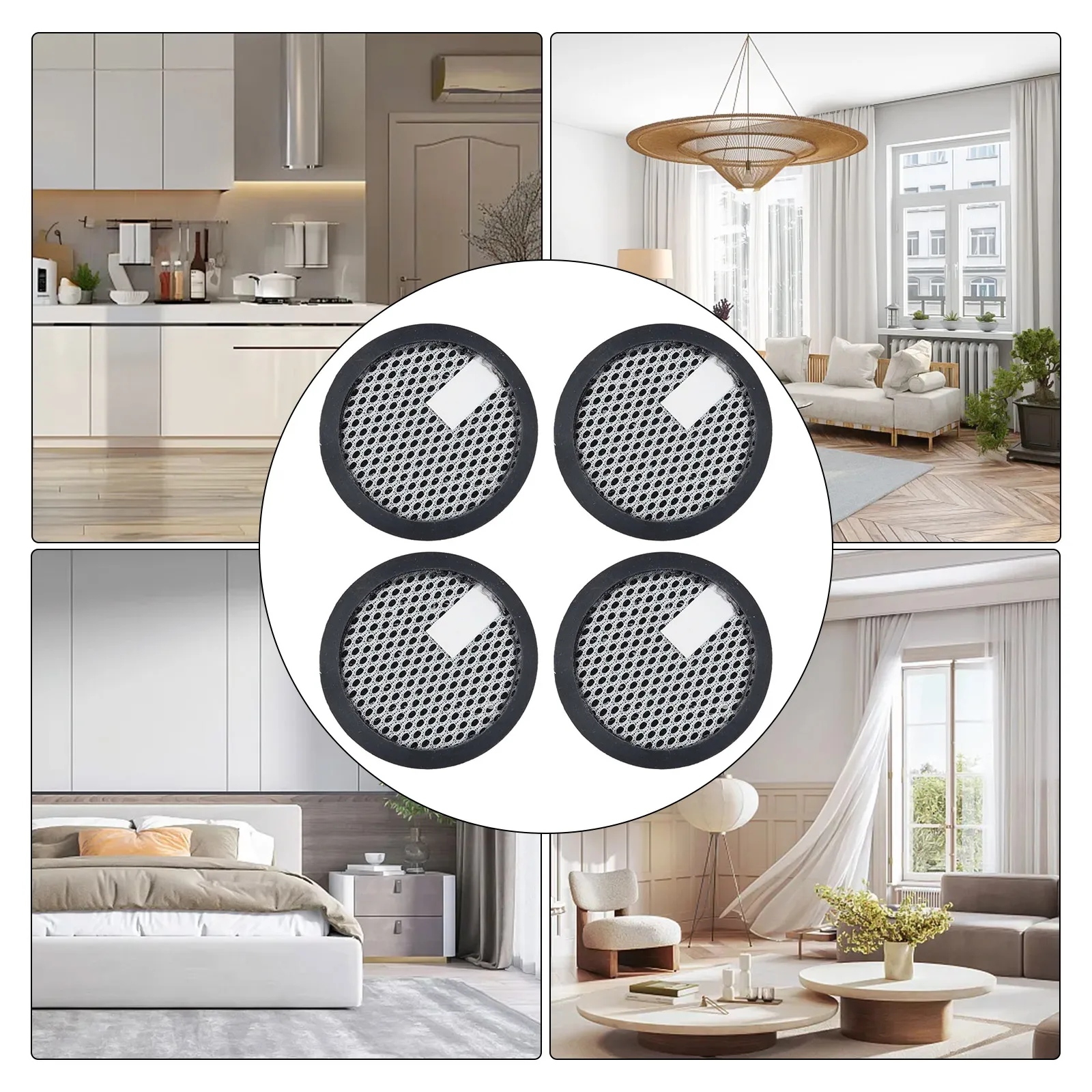 4 قطعة فلتر مكنسة كهربائية لـ TV106S مكنسة كهربائية لاسلكية استبدال فلتر ملحقات الأجهزة المنزلية ﻿