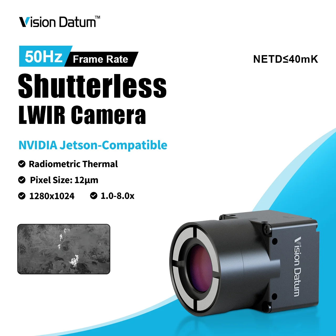 

Shutterless 1280x1024 50Hz Analog High Resolution LWIR Infrared Camera Core