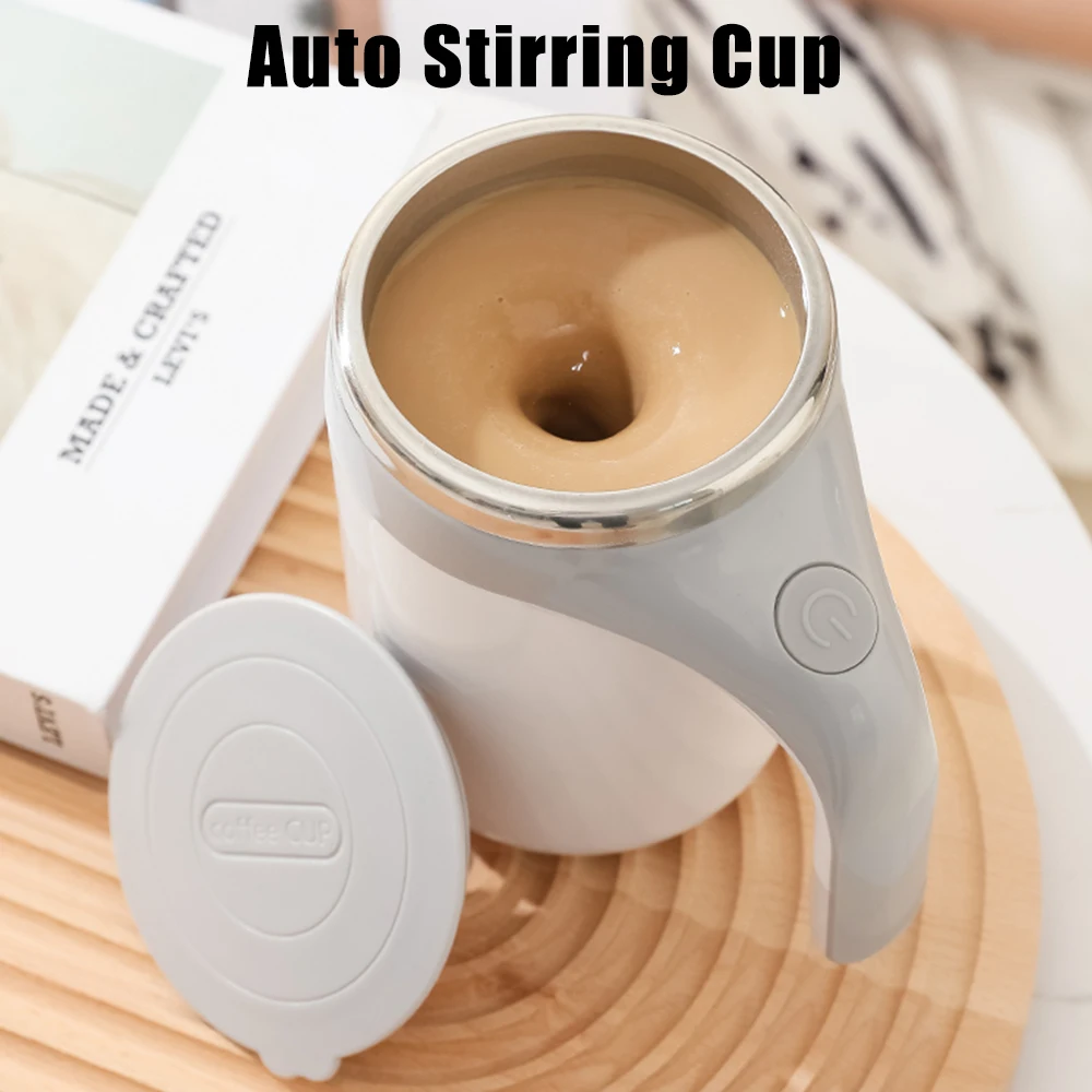 Stainless Steel Mark Cup Magnetic Rotating Blender Lazy Smart Mixer New Coffee Milk Mixing Cup Auto Stirring Cup Warmer Bottle