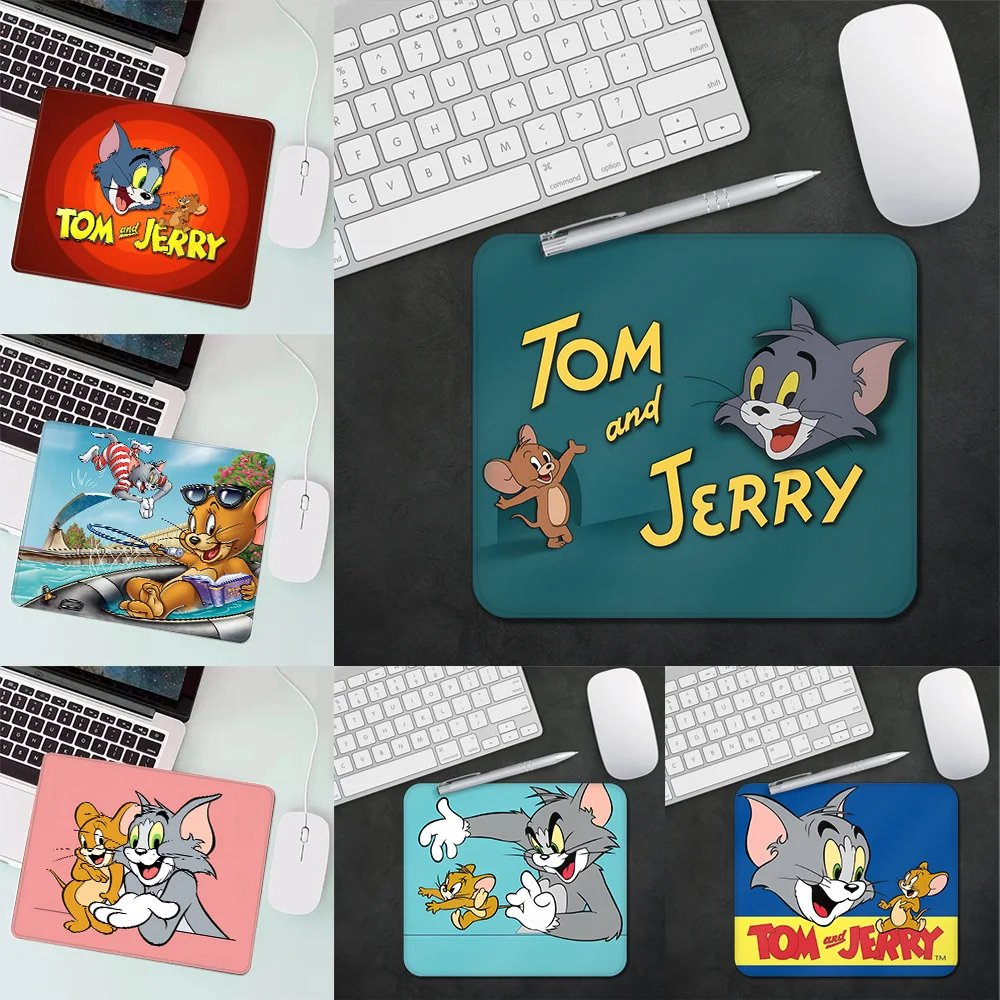 Cartoon T-Tom and J-Jerry Gaming Mouse Pad XS Small Mousepad For PC Gamer Desktop Decoration Office Mouse Mat Deskmat Rug