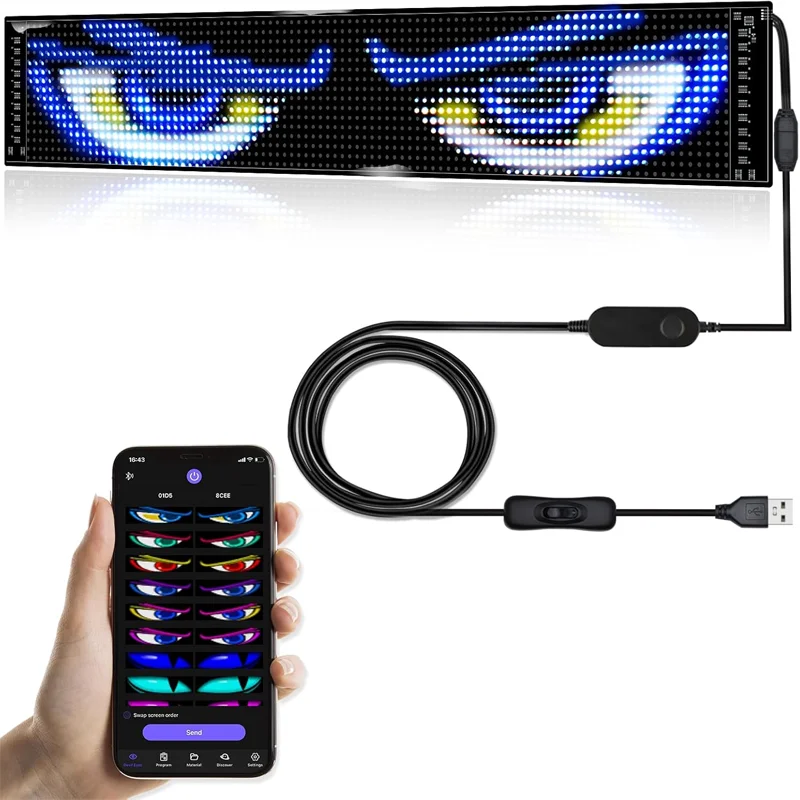 

СВЕТОДИОДНЫЙ ДЕКОРАТИВНЫЙ СВЕТ АВТОМОБИЛЬНОГО РАЗДЕЛИЯ EYE SHOWS THE USB 5V MULTI - РЕЖИМ СВЕТ НА ЗАДНЕЙ ОКНА АВТОМОБИЛЯ