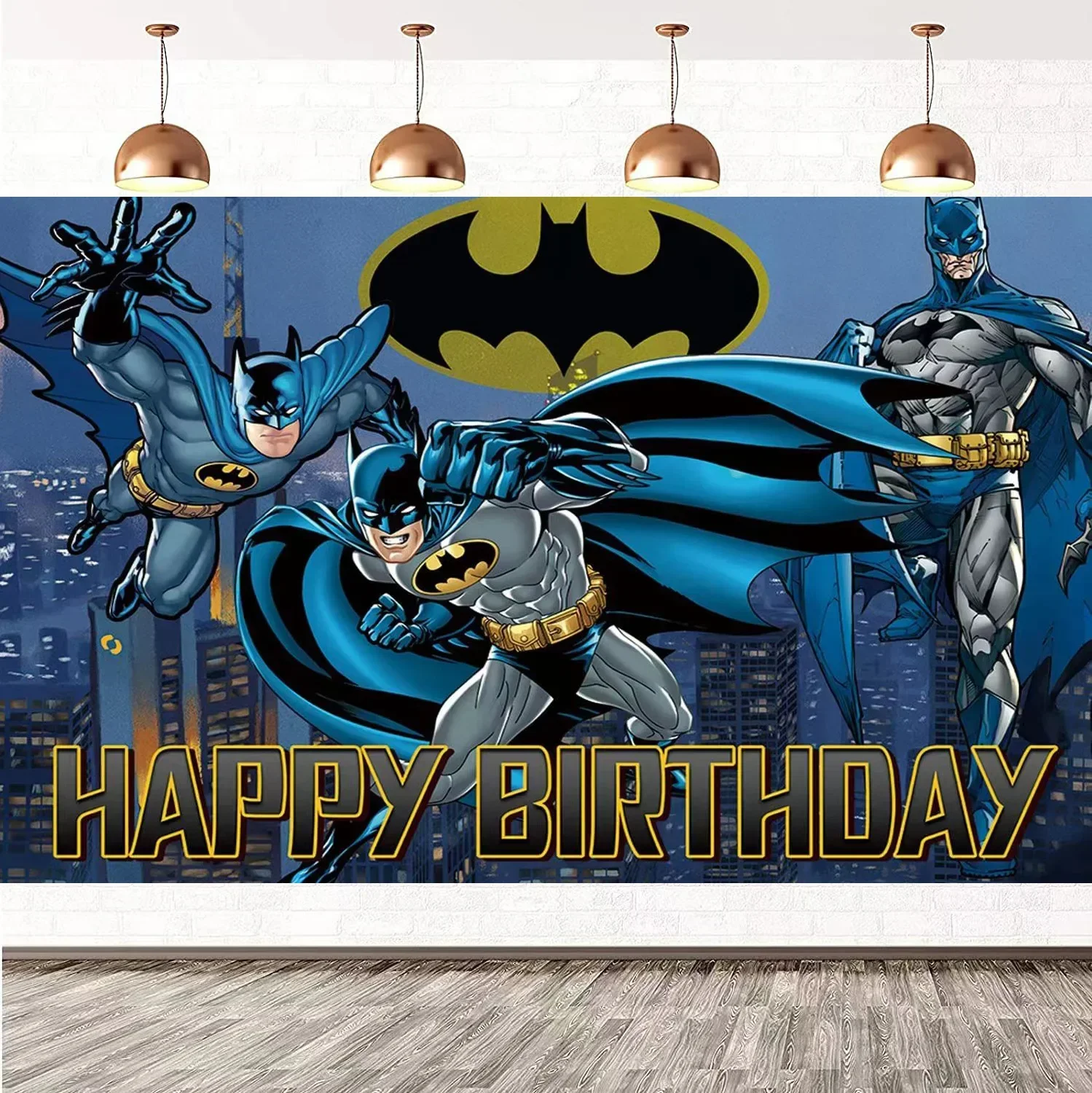 Batman 100*150cm Superhero Scene Cloth boy Birthday Party Layout Baby Shower Wall Hang Background Photography Props boy gifts