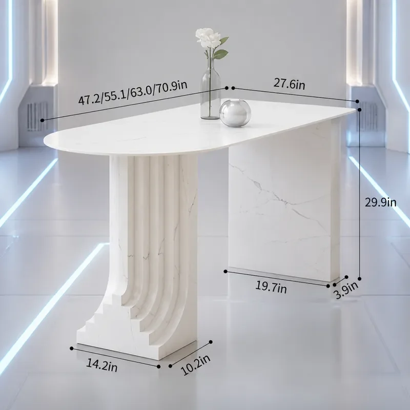 Modern Slate Dining Table Light Luxury Simple High End Small Apartment Living Room Island Platform Eating Table for Home Use