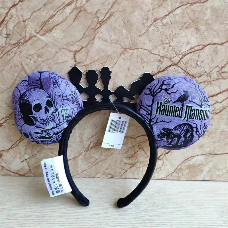 NEW Disney Parks The Haunted Mansion Graveyard Halloween Minnie Ears Headband Halloween Costume plush toy