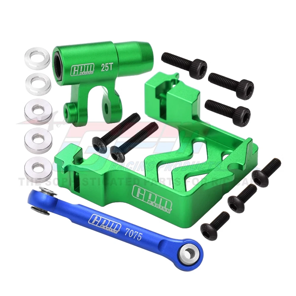 GPM معدن 7075 سبيكة سيرفو جبل دعم 25T ذراع مؤازر ل Traxxas 1/5 X-MAXX 6S 8S 4WD شاحنة كبيرة RC قطع غيار السيارات