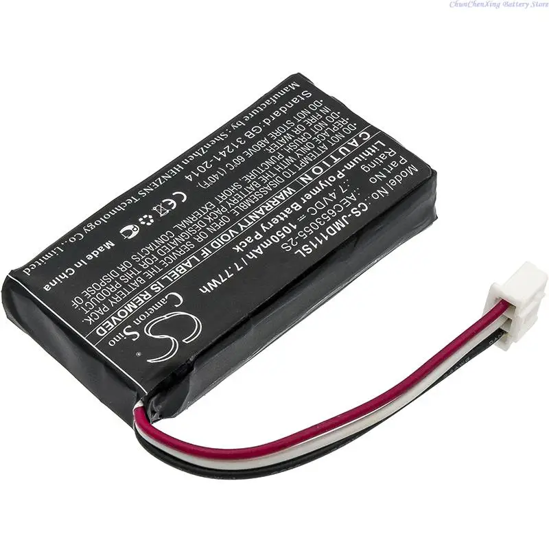 Cameron Sino 1050mAh 스피커 배터리 AEC653055-2S JBL Flip, Flip 1, 전선과 다른 커넥터의 위치를 확인하십시오