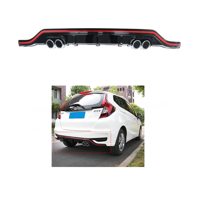 Automotive Parts Rear Bumper Lip For 2018-2020 Honda FIT GK5 Upgrade RS Style Rear Diffuser