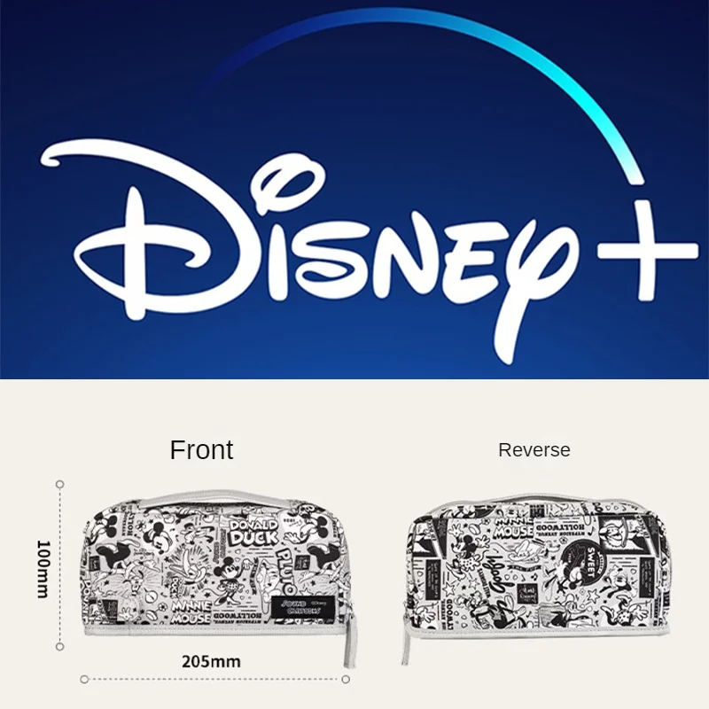 ディズニーミッキーマウスアニメペンシルケース、大容量ペンバッグ、クリエイティブ漫画学校文房具収納ボックス、男性と女性、学生