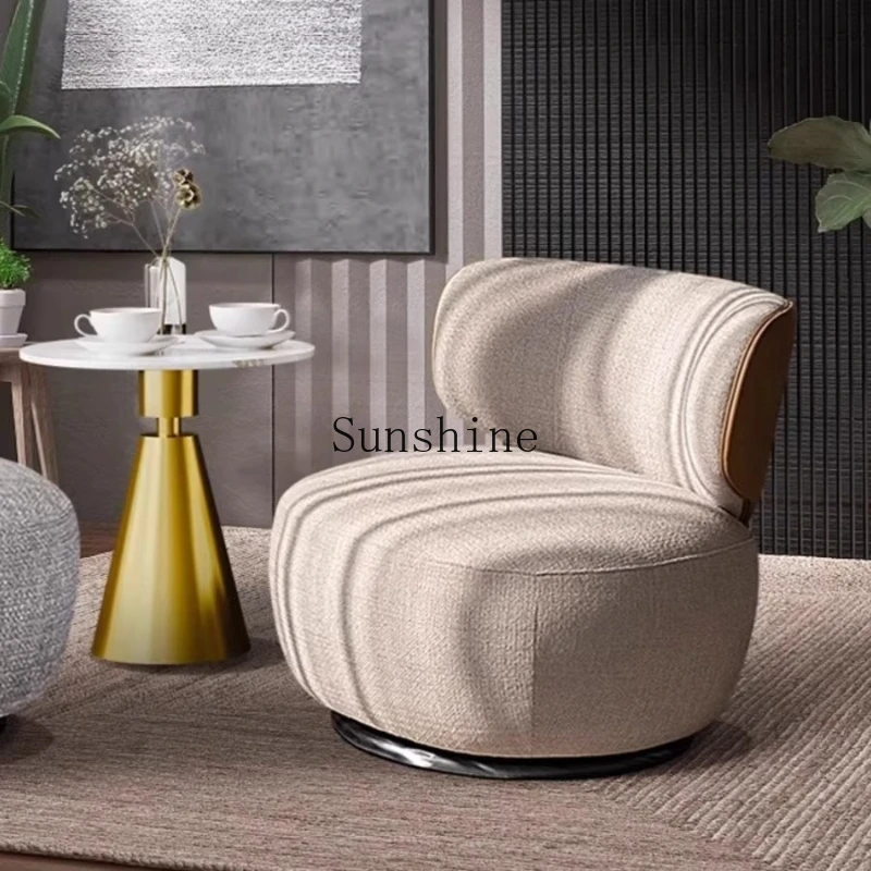 

Rotating single sofa living room balcony leisure home Italian high-end reception negotiation table and chairs