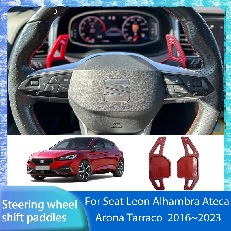 

Carbon Fiber Pattern Steering Wheel Shift Paddle Extension For Seat Leon Alhambra Ateca Arona 2016~2023 Modification Accessories