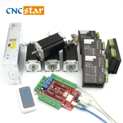【EU】3 Axis USB CNC Controller Kit,Nema23 Stepper Motor 425oz-in 3A 112mm,FMD2740C Driver 4A,USB Interface Card USBCNC Controller