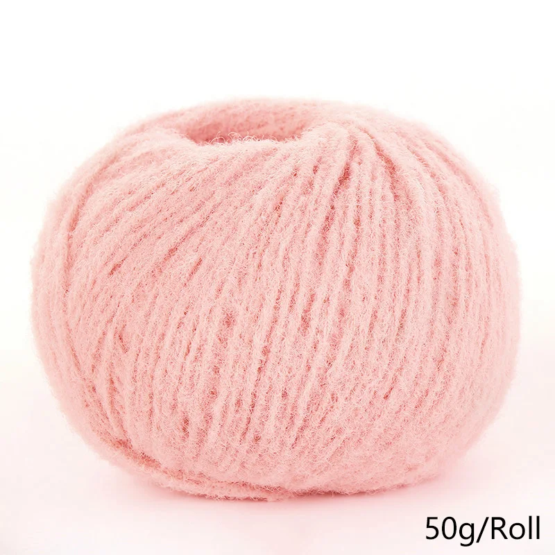 50G/Roll Hand Woven Soft Mohair Wool and Angora Cashmere Crochet Thread DIY Material Packaging Clothing Decoration