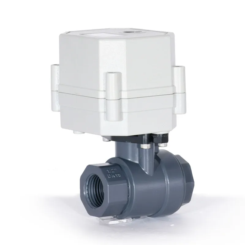 Tonhe BSP/NPT 1/2 ''2 قطعة PVC DC9-24V 4-20mA صمام كروي تعديل تناظري
