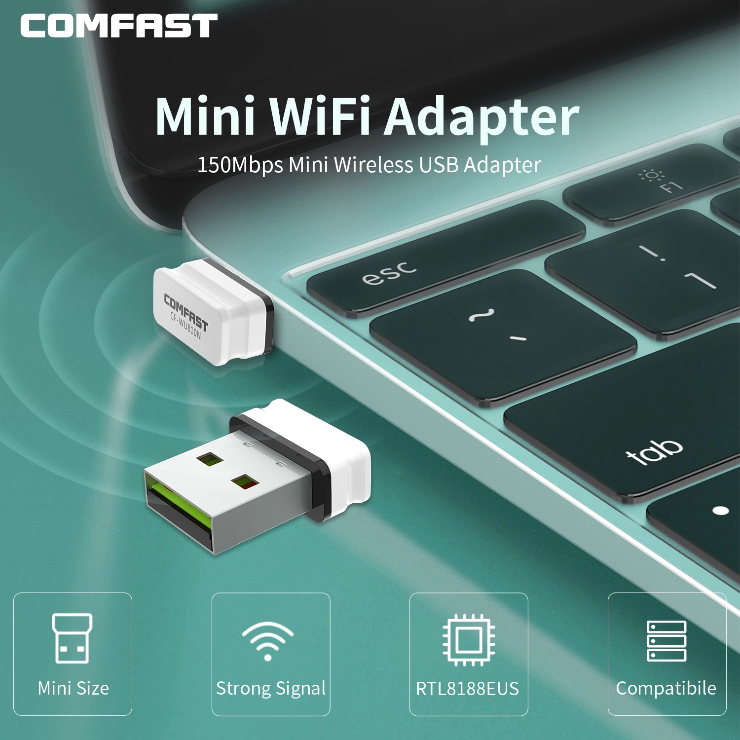 150Mbps Mini USB Wifi Adapter Dongle RTL8188EUS Adaptador Wi fi Emitter Receiver  MKS PI Wireless WIFI controller USB module