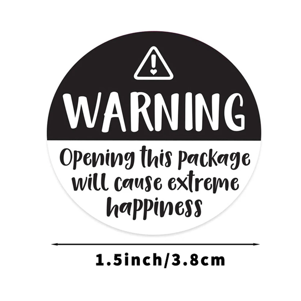 500 Buah/Gulungan Stiker Hari Thanksgiving Bundar Pembukaan Peringatan Paket Ini Akan Menyebabkan Stiker Alat Tulis Stiker Kebahagiaan Ekstrim