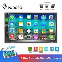 Podofo Universal 2 Din Car Radio Stereo 7 INCH HD Touch Screen Multimedia Player BT Autoaudio FM Receiver Mirror Link Monitor