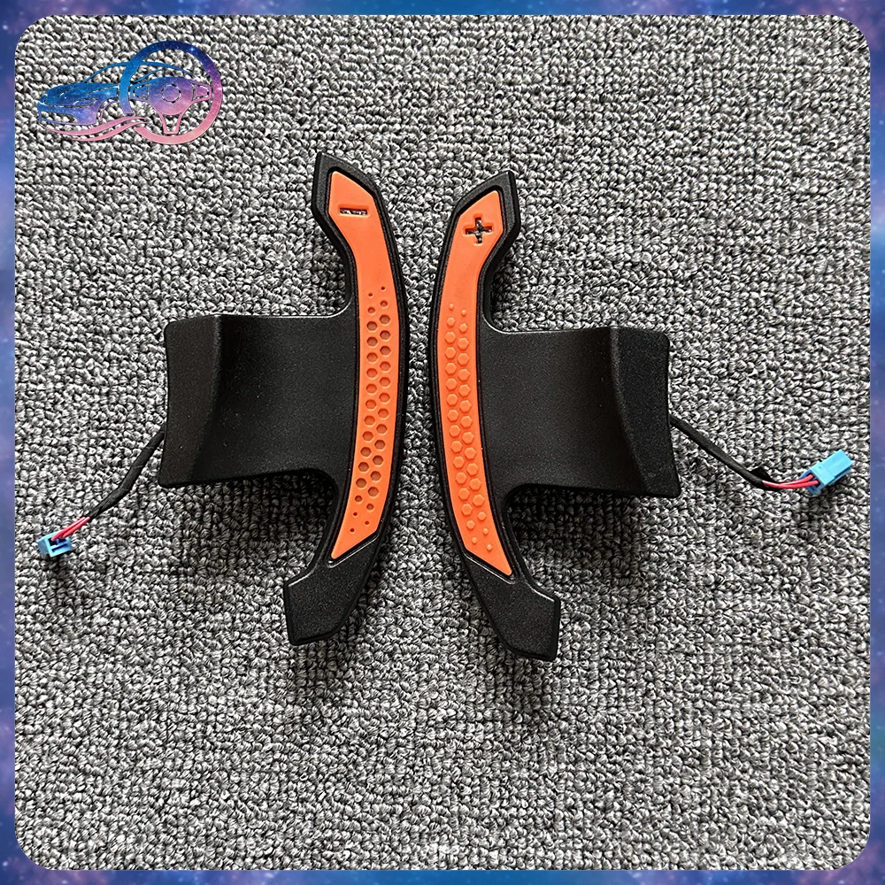 Carbon Fiber Steering Wheel Paddle Shifters for BMW 3 Series 5 Series G20 G30 F30 F35 Orange Large Gear Shift Extension - view 2