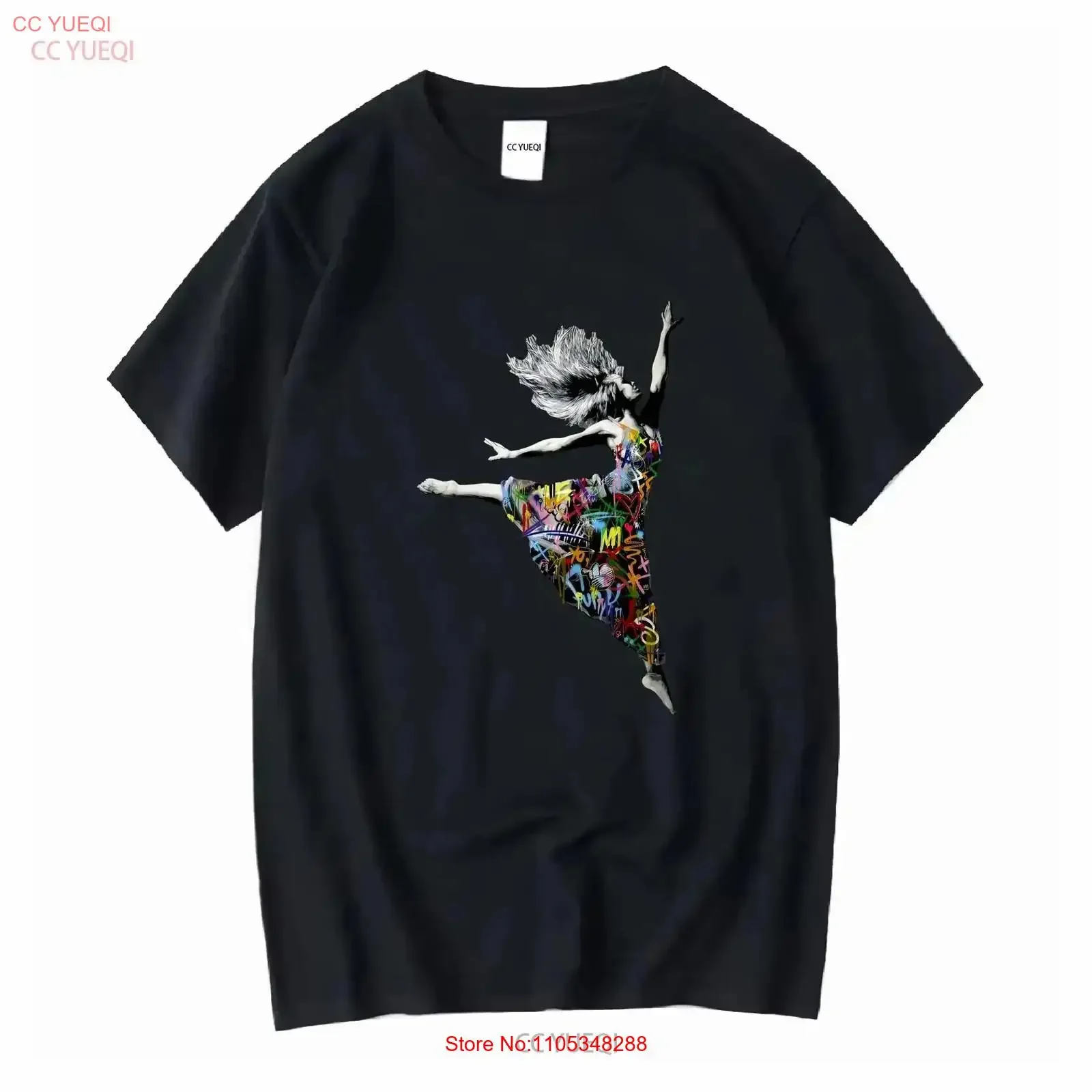 Banksy Graffiti Dancer Street Art T shirt vintage Washed fashion designer clothes Casual streetwear Top For Everyday Wear