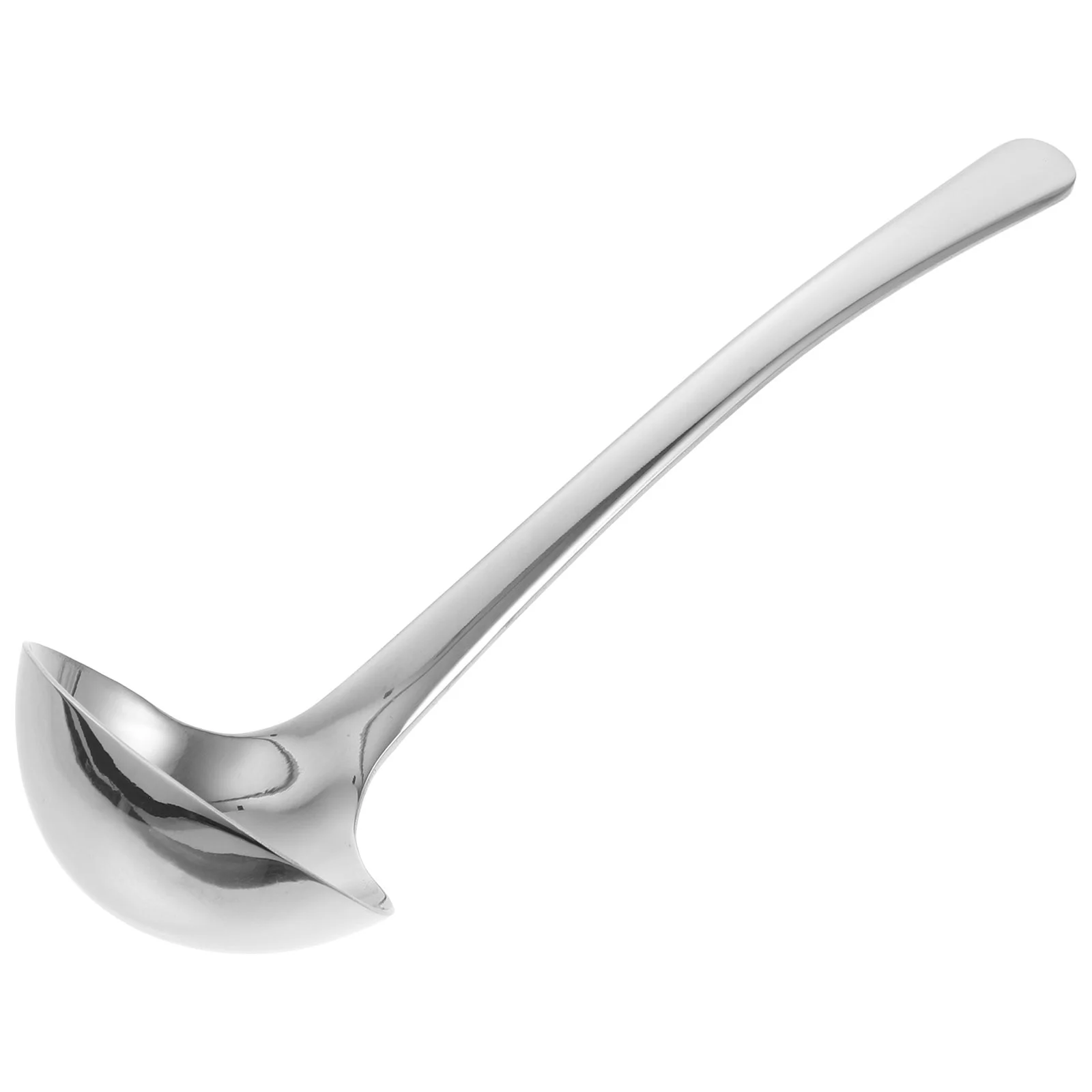 

Long Handle Soup Spoon Stainless Steel Food Serving Scoop Mixing Spoon for Home Restaurant (Silver) soup spoons