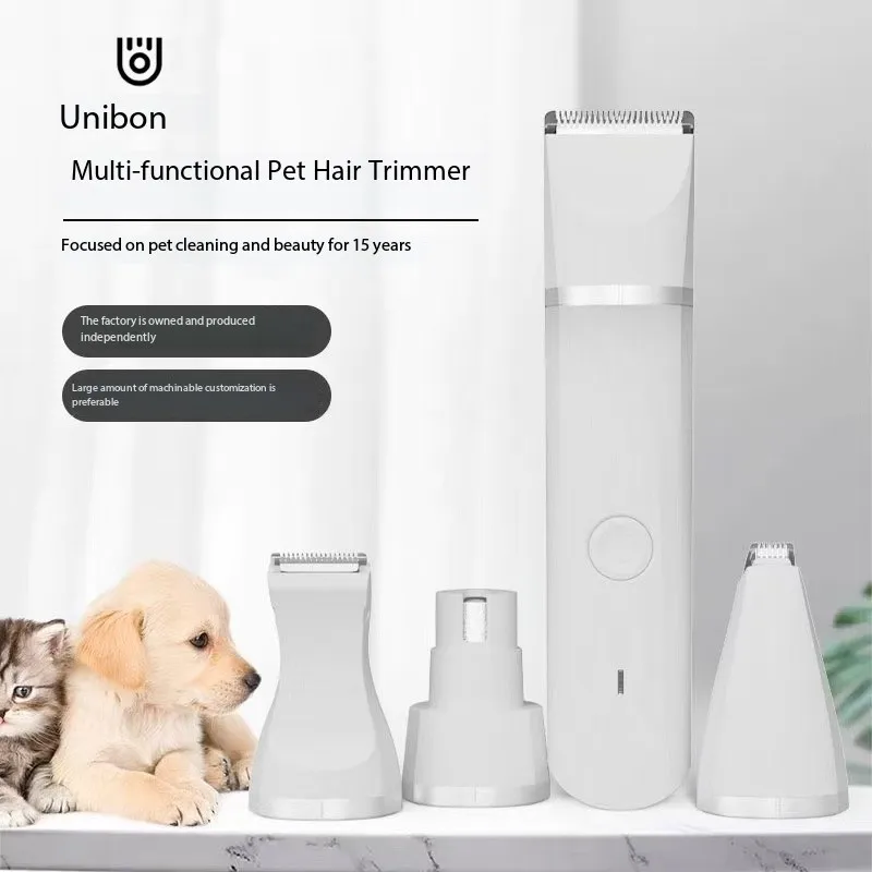 

Professional USB Rechargeable Electric Dog Groomer Low Noise Pet Shaver for Haircut English Instructions Household Battery Tool