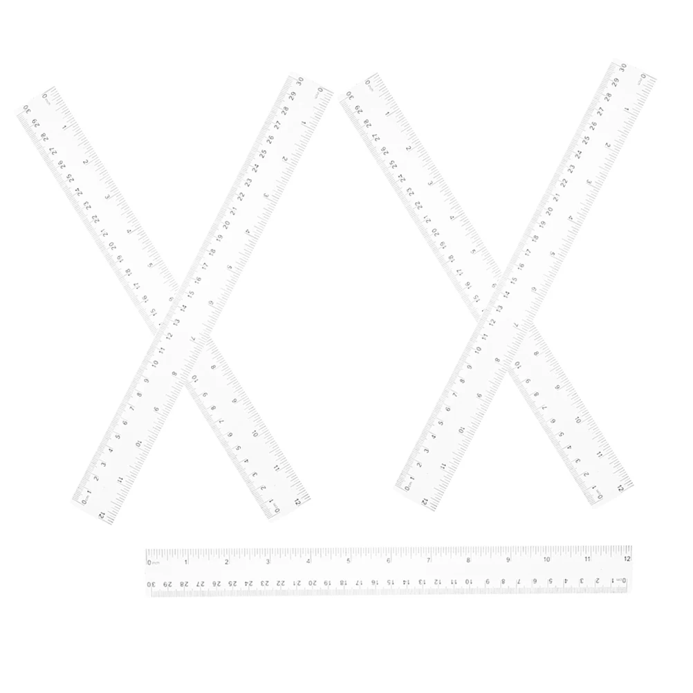 

School Rulers Transparent Multifunctional Drawing Fold Classroom Student Metric