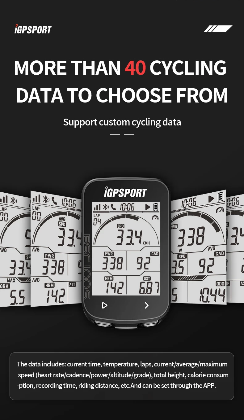 iGPSPORT BSC100S Bicycle Computer Cycling GPS Odometer Bike Speedomet Riding Cycling Waterproof Speedometer 2.6inch Large Screen