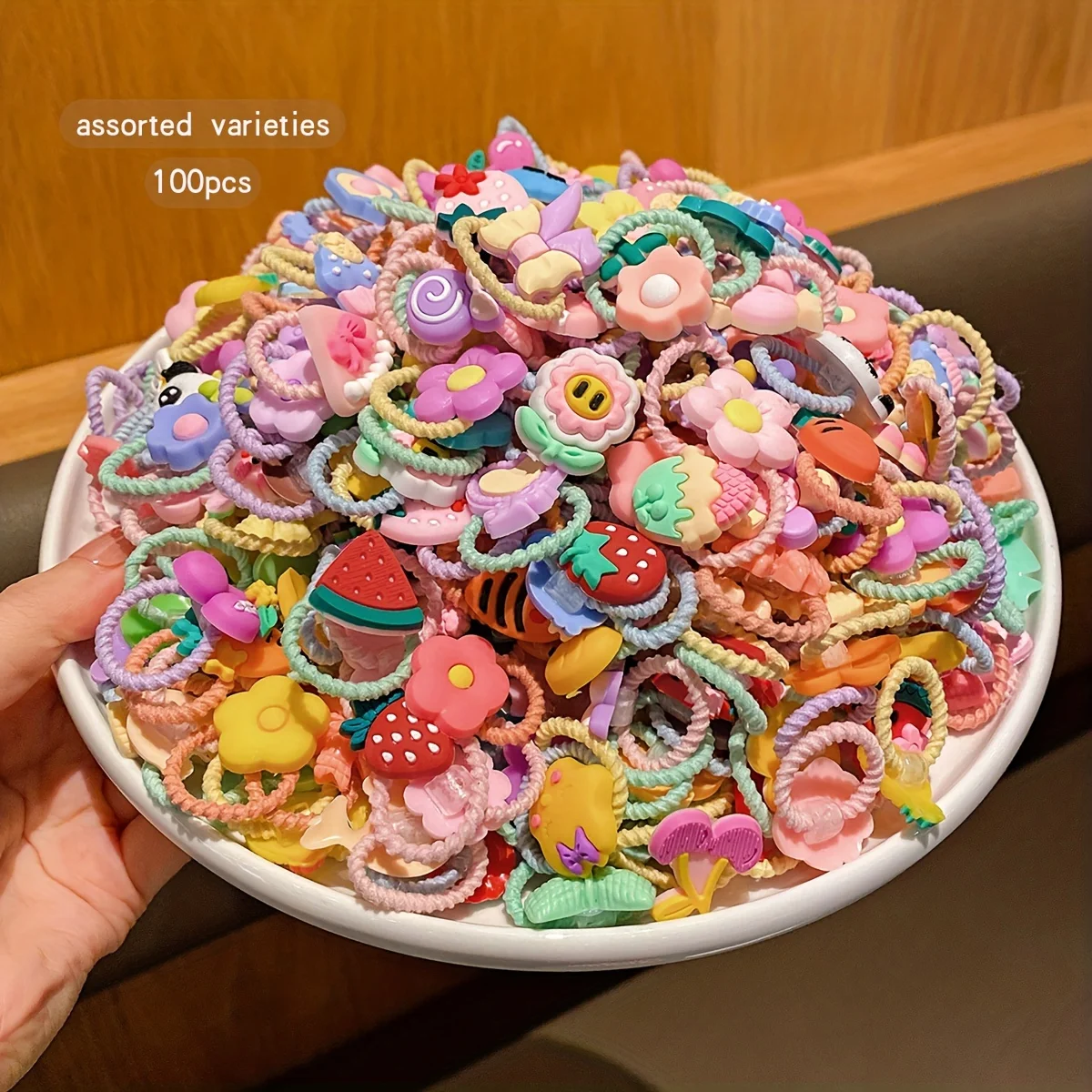 청소년을 위한 50/100개 탄성 헤어 밴드 - 일상 캐주얼 사용을 위한 다용도 솔리드 컬러 헤어 타이, 합성 고무 헤어 액세서리