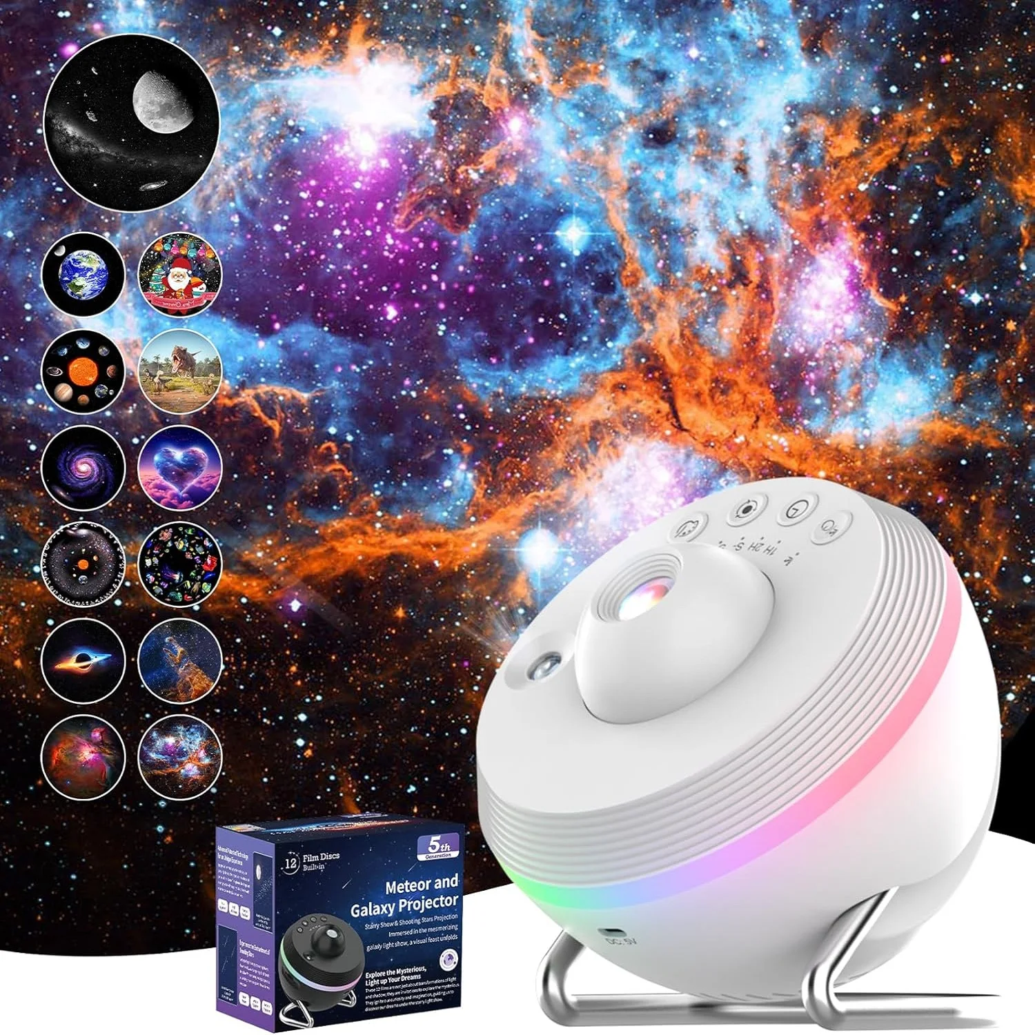 

13 In 1 Galaxy Projector Night Light Meteor HD Planetarium Star Projector Timed Starry Projection Lamp For Ceiling, Room Decor