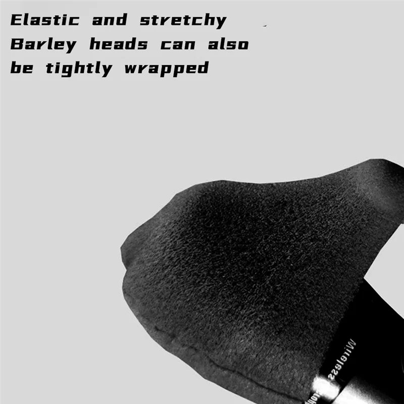 A29Z-400Pcs غطاء ميكروفون للاستعمال مرة واحدة، ميكروفون محمول باليد للزجاج الأمامي لاستوديو تسجيل KTV كاريوكي أسود