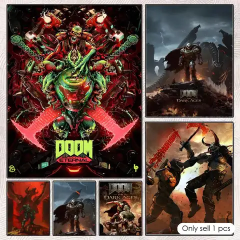 Doom The Dark Ages Poster HD art sticky wall waterproof home living room bedroom bar aesthetic decoration