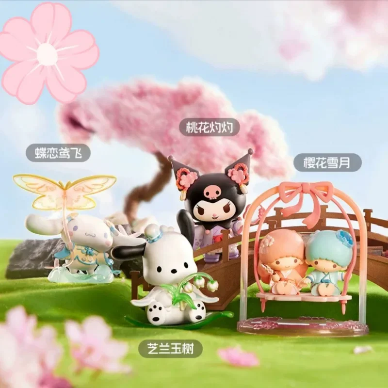 سانريو كورومي ميلوديا مينغ بوكس نوفو شارمي فلور روباس سلسلة أنيمي estatuetas ornamento de mesa na moda presentperiéricos