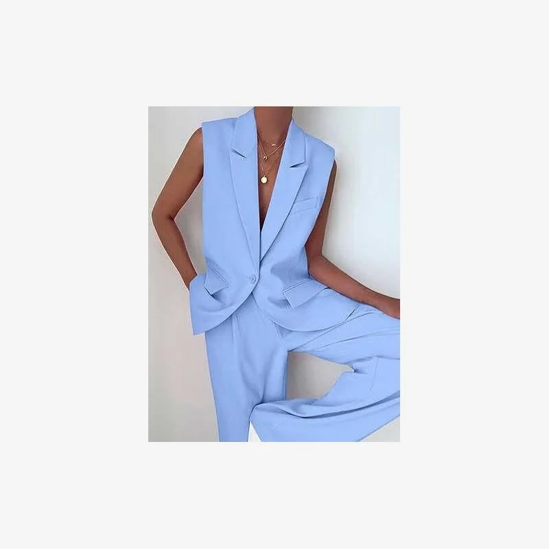 Dames Faion Vest Pak Set 8-25 Jaar Oud Zomer 2024 Sle Dameskleding Werkkleding School orm Premium Quali