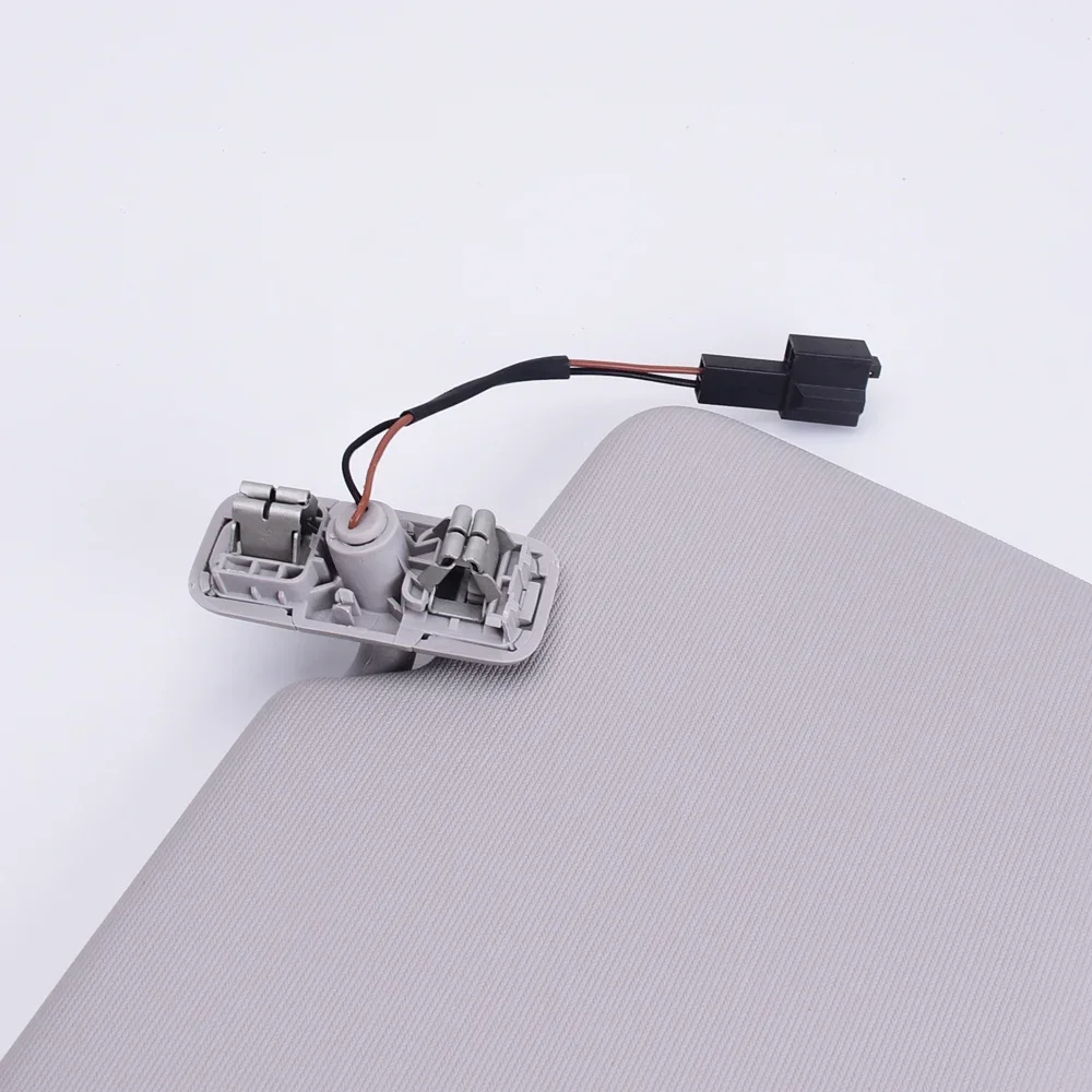 ل VW Tiguan mk2 2017 + Touran 2016 + ID.4 2021 2022 ~ 2024 لوحة حاجب الشمس الأمامية الداخلية للسيارة مع مرآة ماكياج ضوء حاجب من الشمس #6